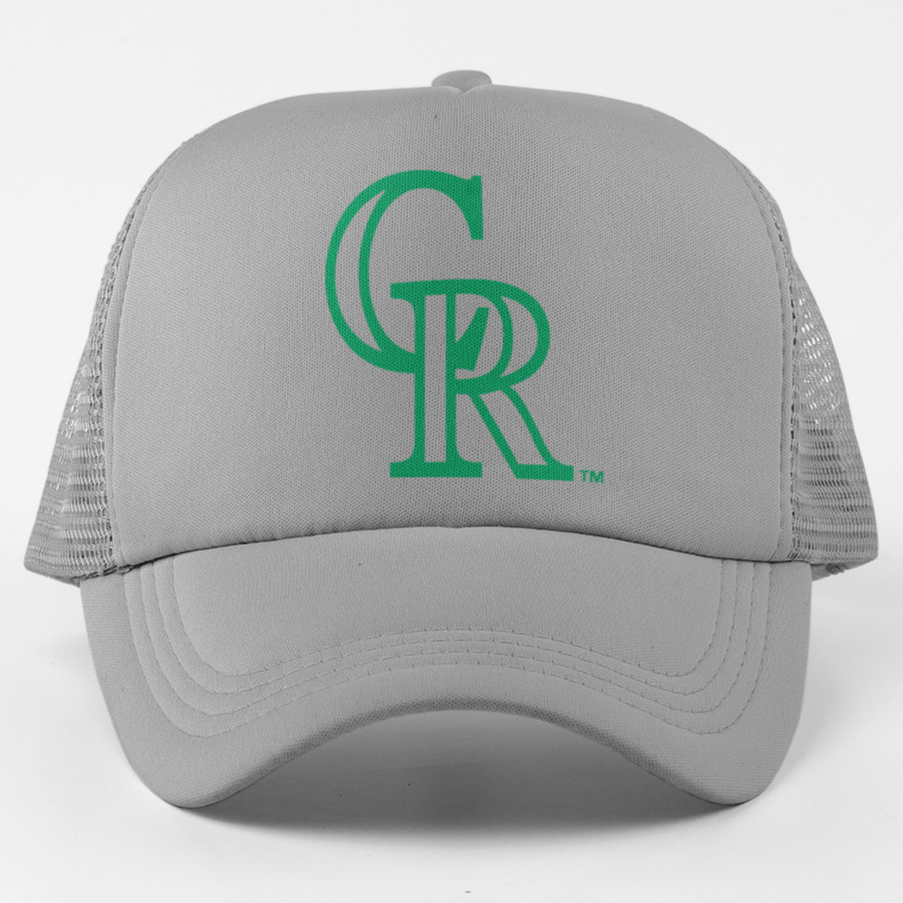 NEW Colorado Rockies St Patricks Foam Trucker Snapback Hat GREY